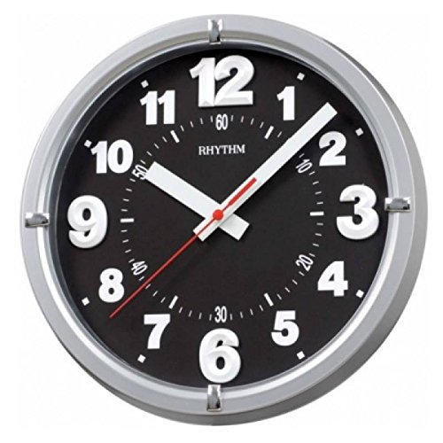 Rhythm(Japan) Value Added Wall Clock 3D Numerals,Silent Silky Move Analog Clock